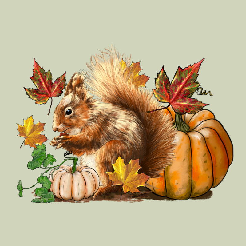 Fall Squirrel Heavyweight Hoodie by LillyAllenDesigns | Teevron