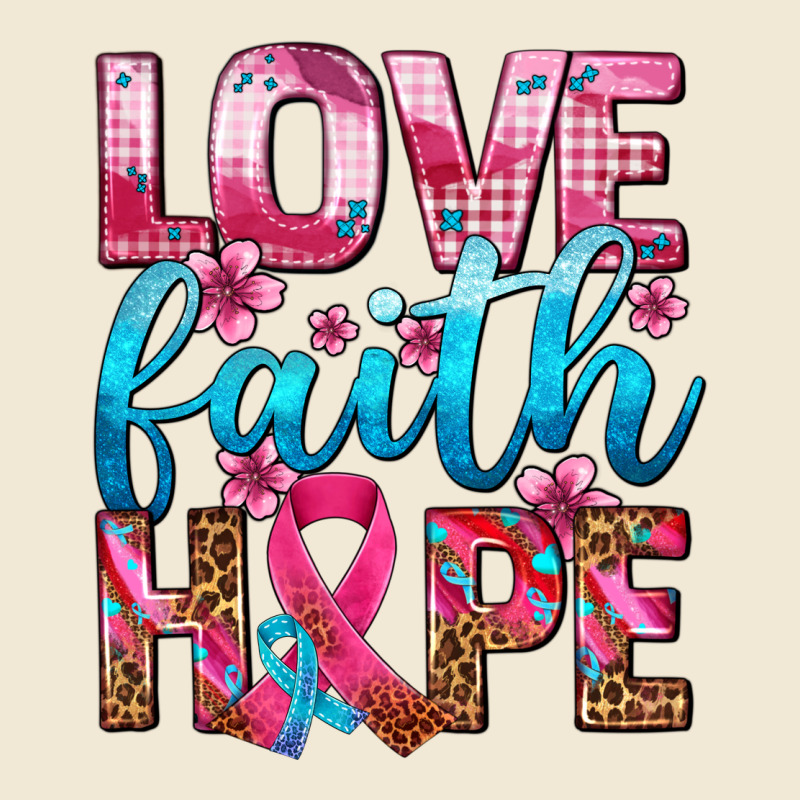 Love Faith Hope With Cancer Ribbon  Ado Premium Tee by AdoDesignShop | Teevron