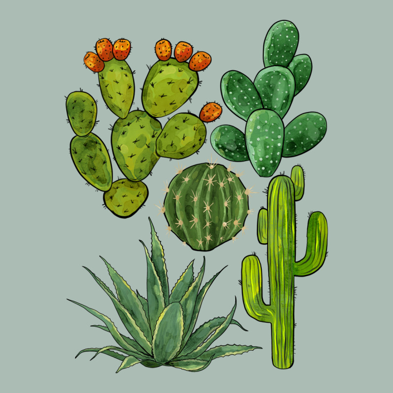 Watercolor Cactus Bundle Preview Classic Tee by BarkalooDesign | Teevron