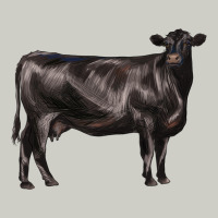 Black Angus Cow Heavyweight Hoodie | Teevron