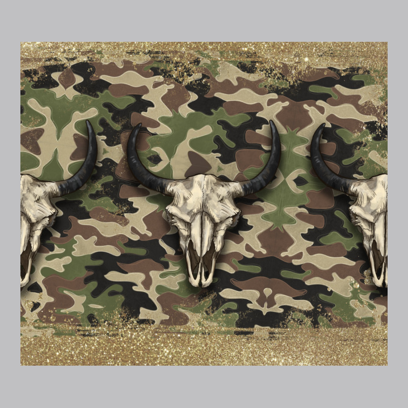 Camouflage Bull Skull Long Sleeve Tee by Jasminsmagicworld | Teevron