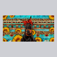 Doberman With Sunflowers License Plate Heavyweight Sweatshirt | Teevron