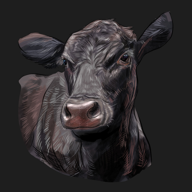 Black Angus Cow Illustrations Heavyweight Hoodie by LillyAllenDesigns | Teevron