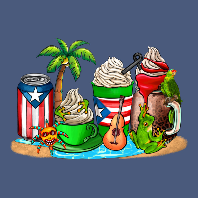 Puerto Rico Coffee Cups Vintage Hoodie by AdoDesignShop | Teevron