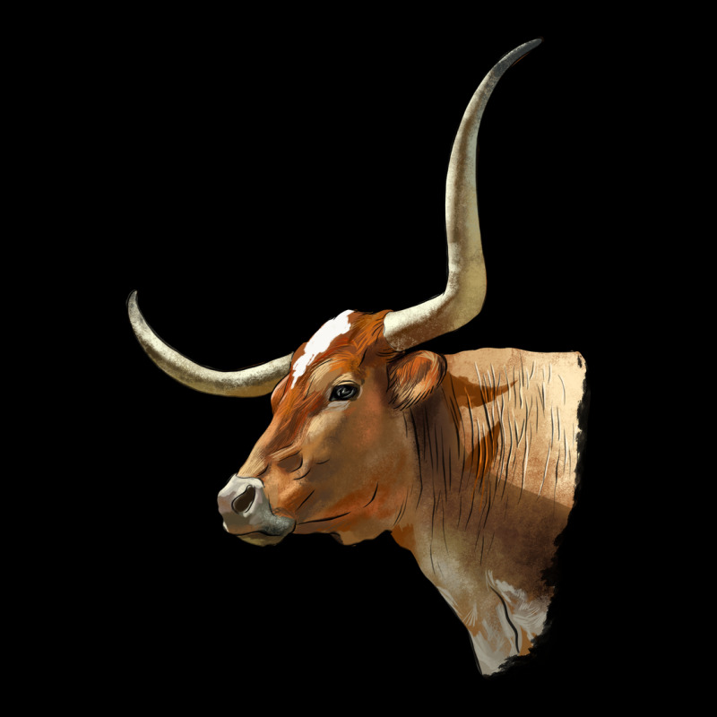 Texas Longhorn Cow Face Long Sleeve Tee by LillyAllenDesigns | Teevron