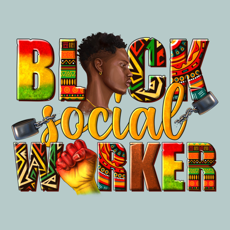 Black Social Worker Heavy Core Tee by texasbilliewilder | Teevron