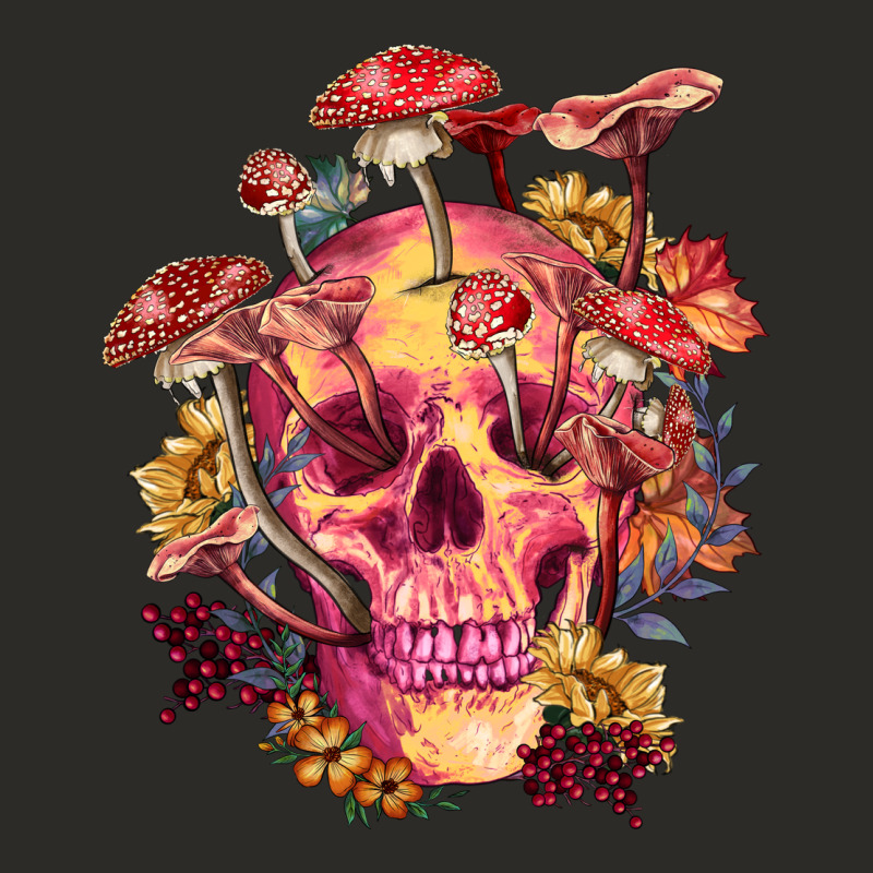 Floral Skeleton With Mushrooms Heavy Core Tee by RanaPortraitStore | Teevron