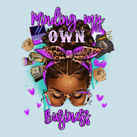 Minding My Own Business Afro Messy Bun Ladies Tee | Teevron