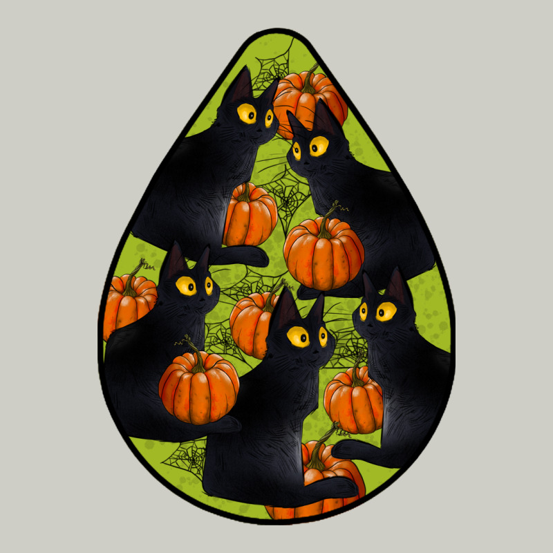 Black Cat Halloween Teardrop Heavyweight Hoodie by LillyAllenDesigns | Teevron