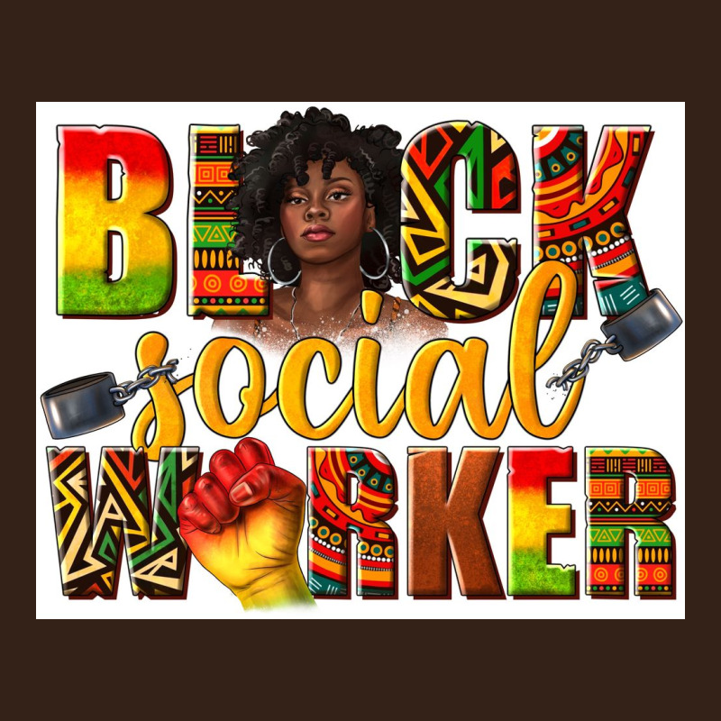 Black Social Worker Heavy Core Tee by texasbilliewilder | Teevron
