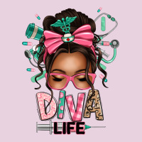 Afro Messy Bun Diva Life Ladies Tee | Teevron