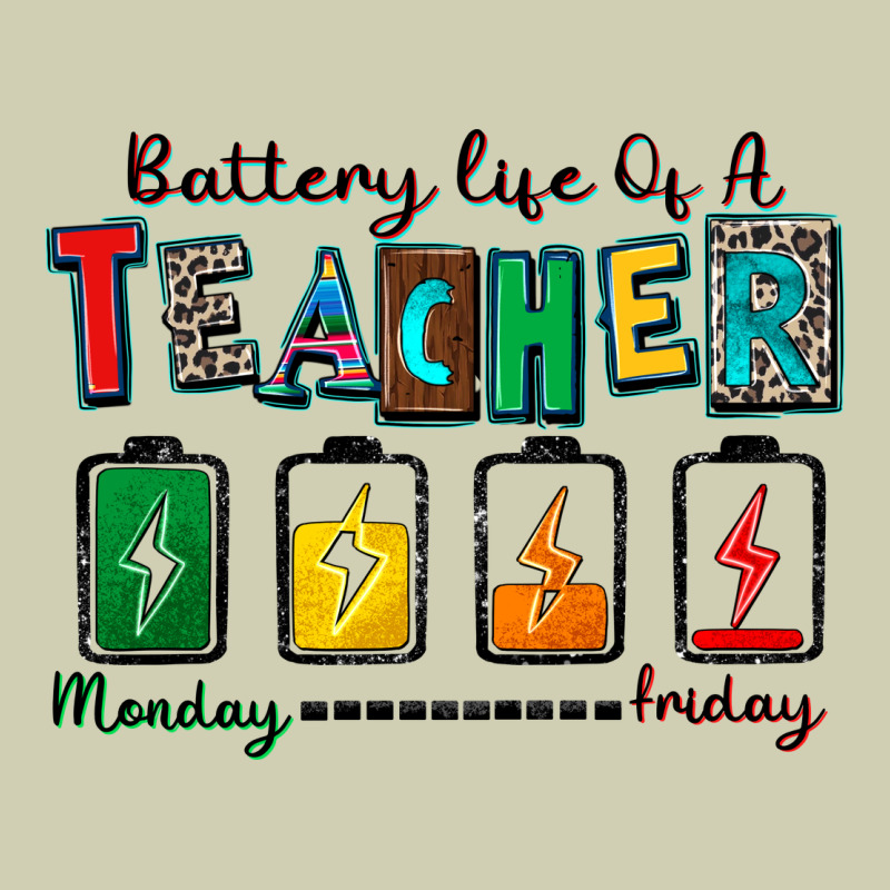 Battery Life Of A Teacher Heavy Core Tee by Zillion Design Studio | Teevron