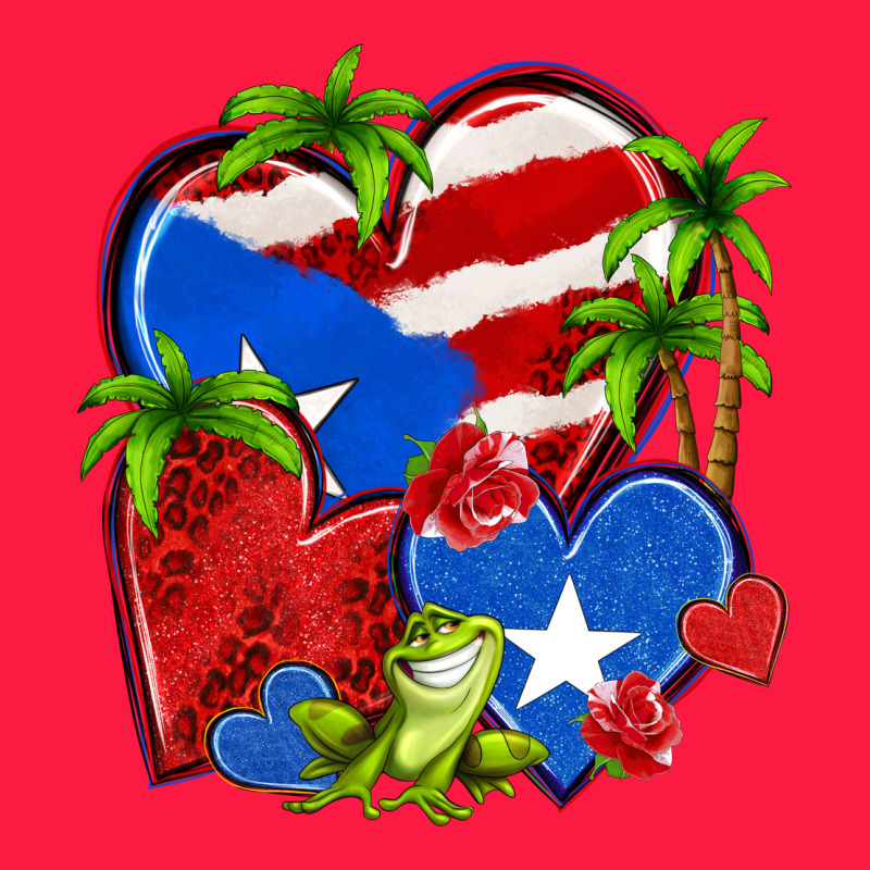 Puerto Rico Hearts Zipper Hoodie by NancyCooperArtShop | Teevron