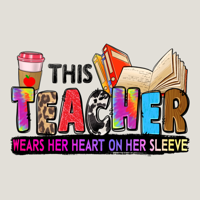 This Teacher Wears Her Heart On Her Sleeve Heavy Core Tee by Zillion Design Studio | Teevron