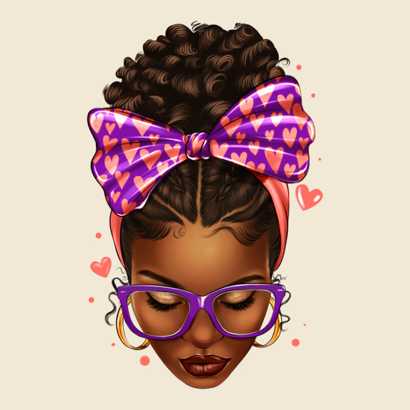 Sorority Colors Purple Carol Afro Messy Bun Woman Ladies Tee by texasbilliewilder | Teevron