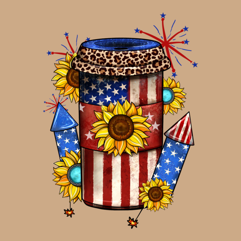 4th Of July Coffee Cup Vintage Hoodie by JahusDesignShop | Teevron