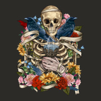 Flower Boho Skull Skeleton Heavy Core Tee | Teevron