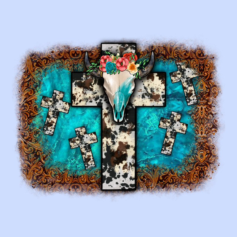 Bull Skull Cross Backgraund Urban Heavy Tee by JahusDesignShop | Teevron