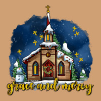 Christmas Church And Snow Grace And Mercy Vintage Tee | Teevron