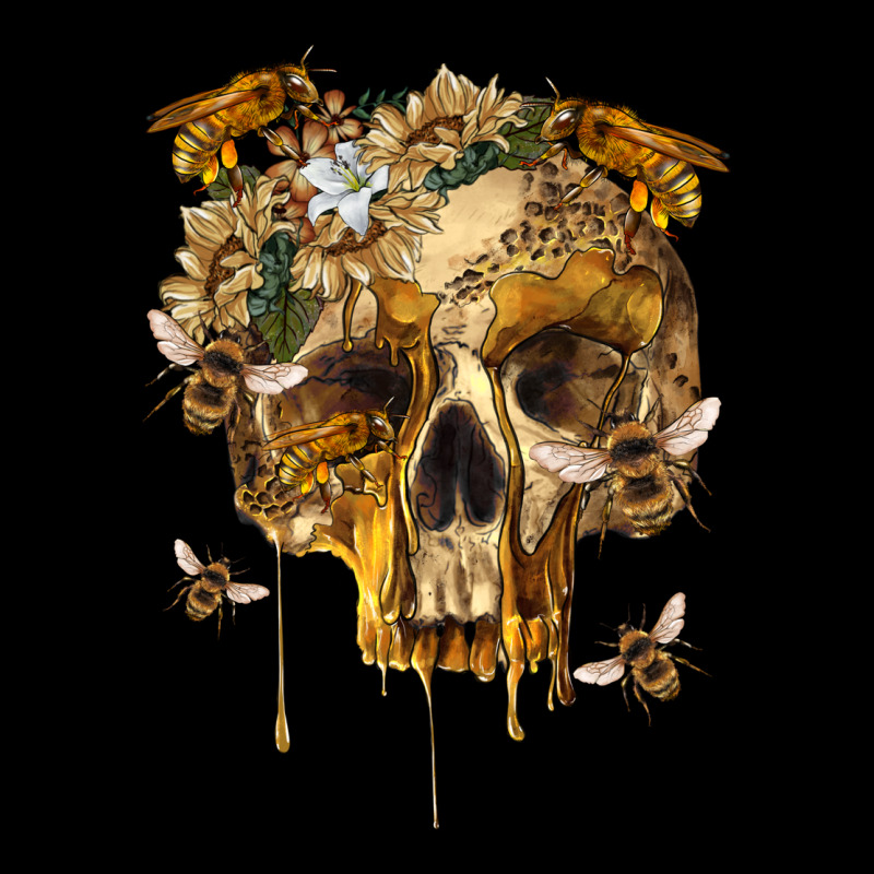 Flower Skeleton Bees Heavy Core Tee by RanaPortraitStore | Teevron
