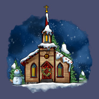 Christmas Church And Snow Vintage Tee | Teevron