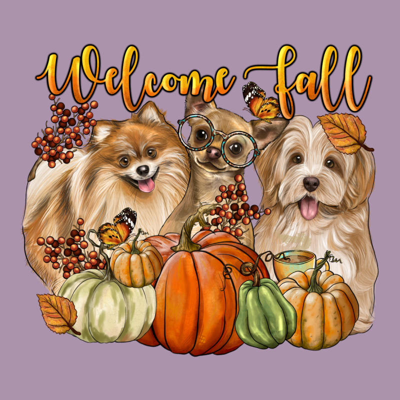Welcome Fall With Dogs Heavyweight Hoodie by LillyAllenDesigns | Teevron