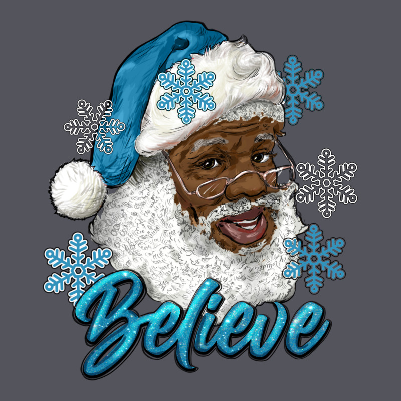 Winter Christmas African American Santa Believe Vintage Hoodie by RanaPortraitStore | Teevron