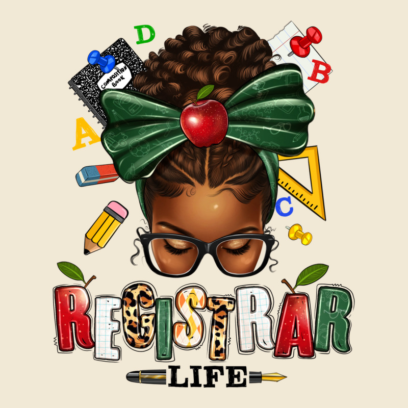 Registrar Life Afro Messy Bun Ladies Tee by texasbilliewilder | Teevron
