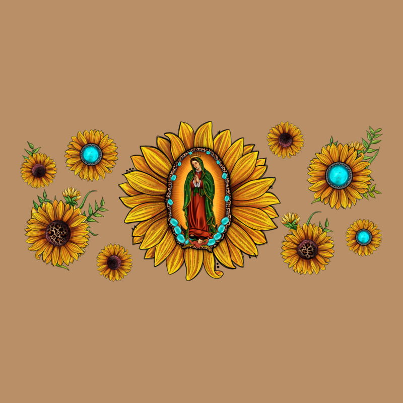 Sunflower Lady Of Guadalupe Vintage Hoodie by JahusDesignShop | Teevron