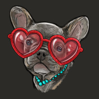 French Bulldog With Love Glasses Heavy Core Tee | Teevron