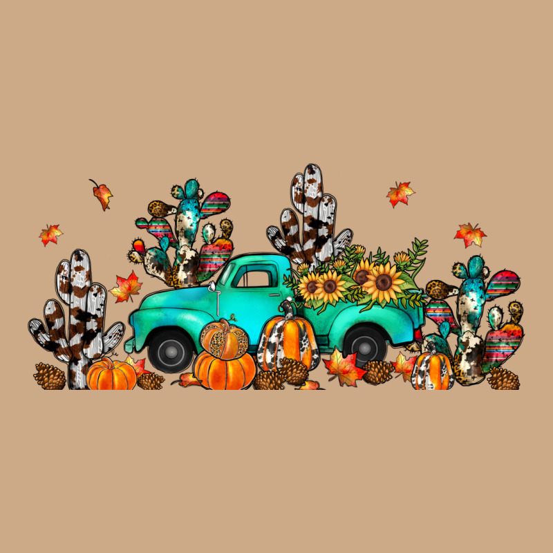 Fall Cactus Pumpkin Truck Vintage Hoodie by JahusDesignShop | Teevron