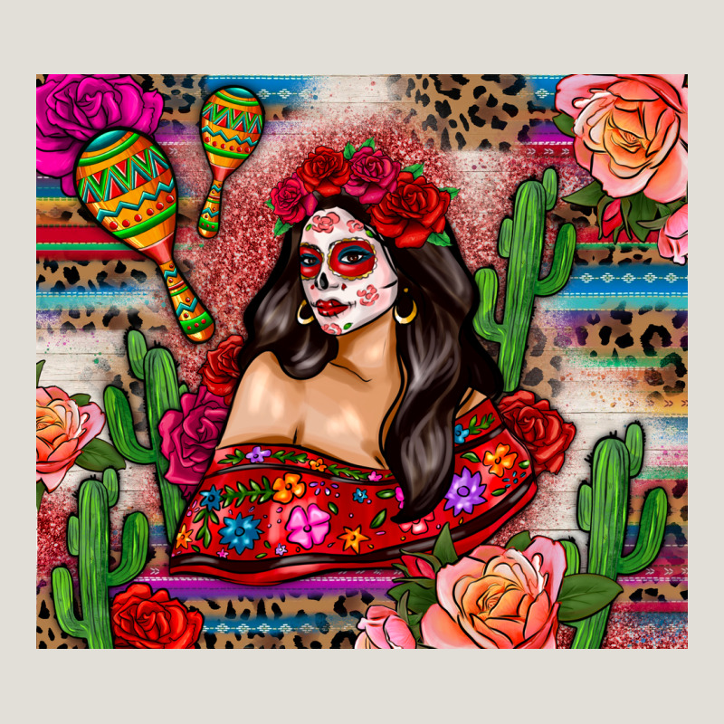 Mexico Girl Serape Heavy Core Tee by Zillion Design Studio | Teevron