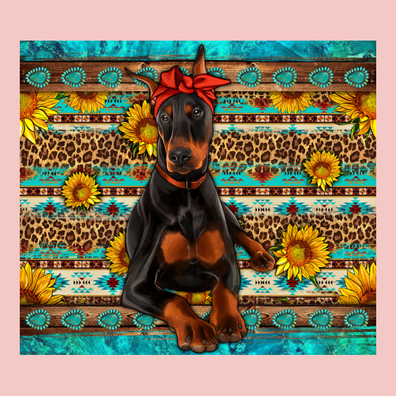 Doberman With Western Background Urban Heavy Tee by Artiststas | Teevron