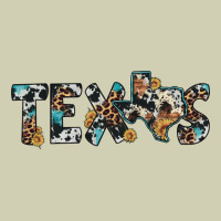 Texas Sunflower Cowhide Leopard Texas Map Heavy Core Tee | Teevron