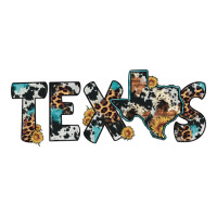 texas sunflower cowhide leopard texas map | Teevron