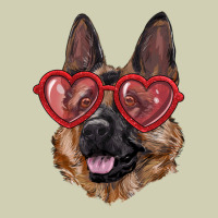German Shepherd With Love Glasses Heavy Core Tee | Teevron