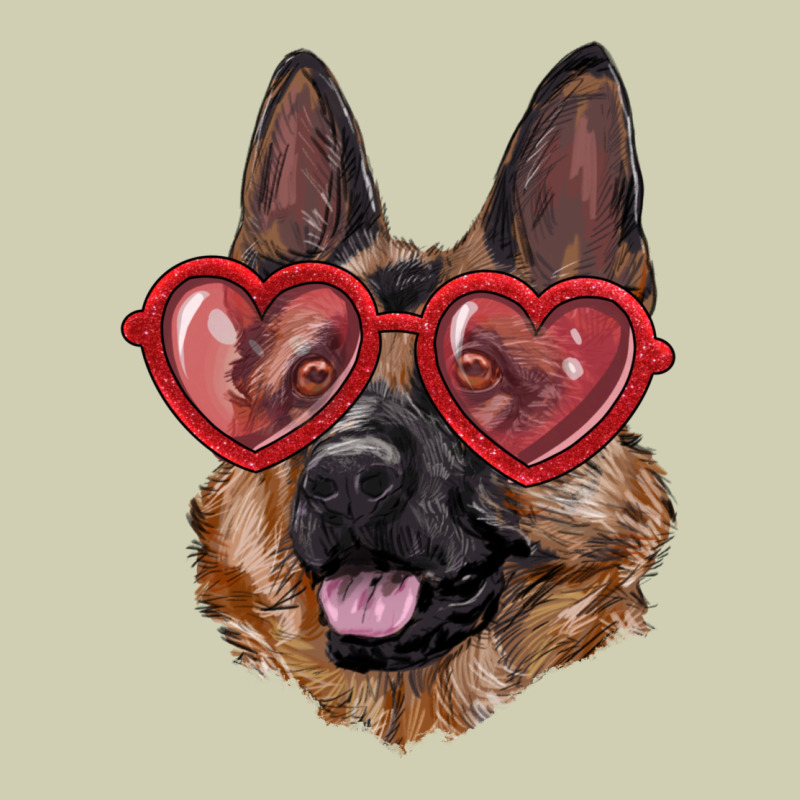 German Shepherd With Love Glasses Heavy Core Tee by RanaPortraitStore | Teevron