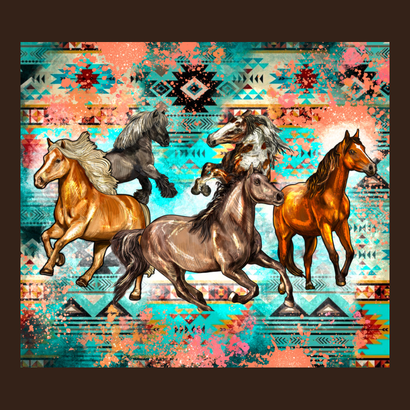 Western Running Horses Heavy Core Tee by Zillion Design Studio | Teevron