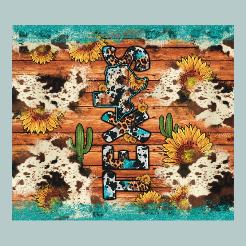 Texas Sunflower Cactus Cowhide Heavy Core Tee by Artiststas | Teevron