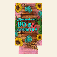 Raised 90's Country Guitar Cactus Sunflower's 12 Oz Can Cooler  (slim) Vintage Tee | Teevron