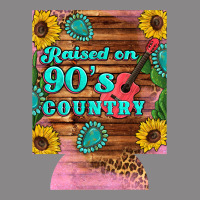 Raised 90's Country Guitar Cactus Sunflower's 12 Oz Can Cooler (regula Vintage Tee | Teevron