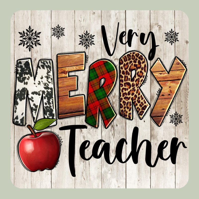 Very Merry Teacher Christmas Coaster Long Sleeve Tee by Jasminsmagicworld | Teevron