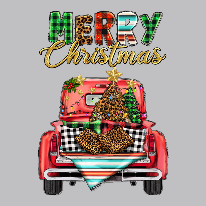 Merry Christmas Truck Long Sleeve Tee by BarkalooDesign | Teevron