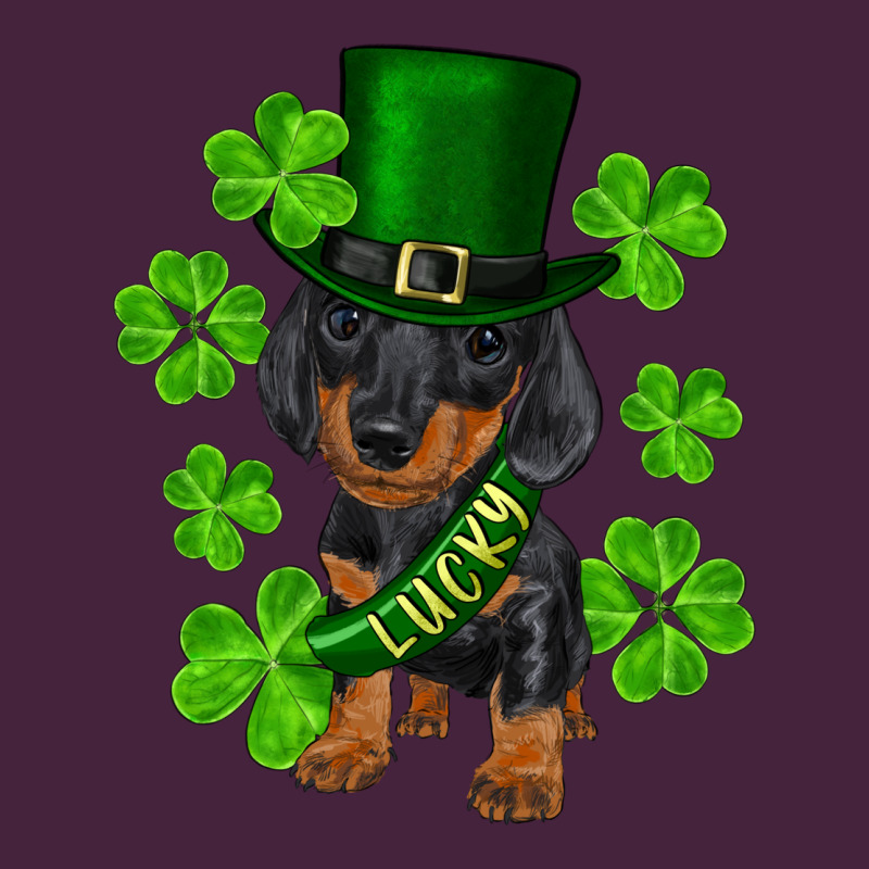 St. Patrick's Day Lucky Dachshund Puppy Premium Tee by RanaPortraitStore | Teevron