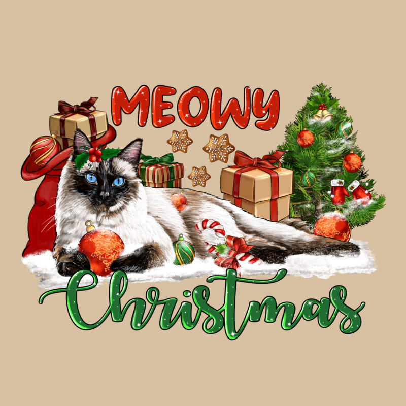 Siamese Cat Meowy Christmas Heavyweight Hoodie by LillyAllenDesigns | Teevron