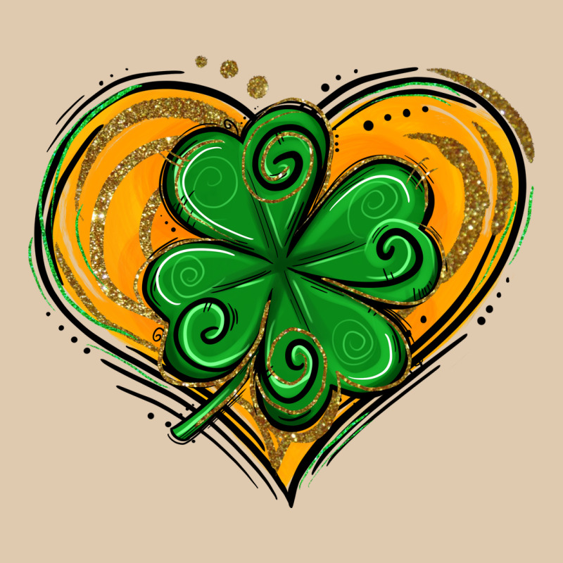 St. Patrick's Day Heart With Shamrock Heavyweight Sweatshirt by Jasminsmagicworld | Teevron