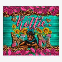 Rottie Mom With Roses Urban Heavy Tee | Teevron