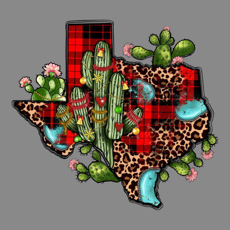 Cactus Christmas Texas Map Vintage Tee by JahusDesignShop | Teevron