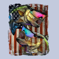 American Flag With Bass Fish Long Sleeve Tee | Teevron