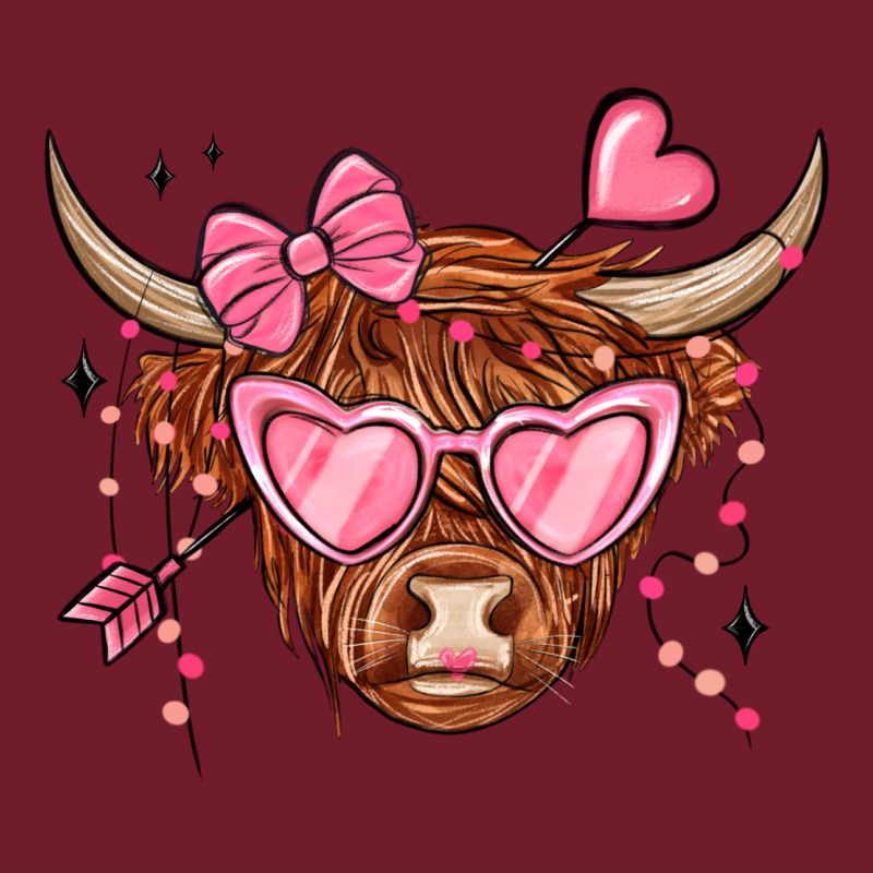Valentines Day Long Haired Cow Zipper Hoodie by MaliasSmallBusiness | Teevron